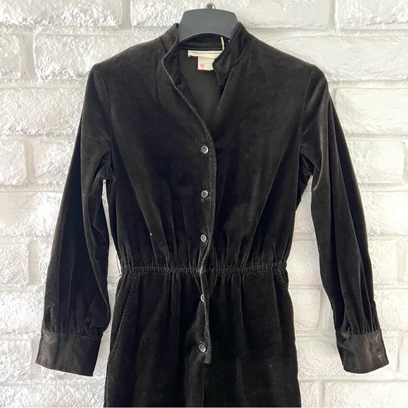 Vintage 70s Mister Robert Corduroy Disco Jumpsuit Sz S - Picture 2 of 4